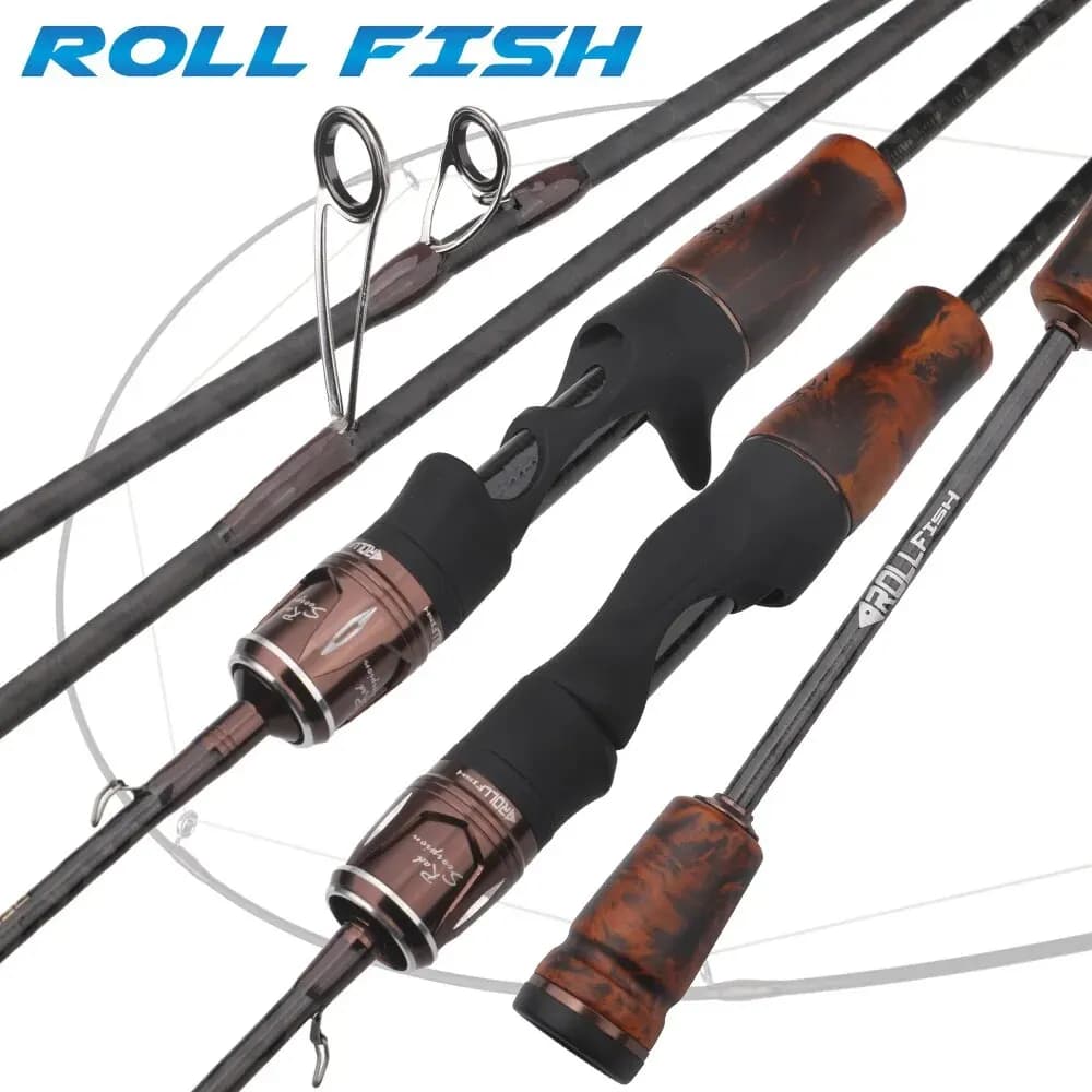 ROLLFISH UL Spinning Casting carbon fiber fishing rod Super Soft BFS Lure fishing rod Lure 1-9g fast action 1.38-1. 8 MM