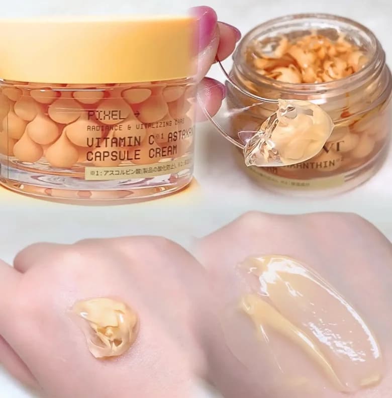 Crema Originale Coreana Pixel Radiance Utilizzando Vitamina C e Astaxantina, Crema in Capsule all'Arancia, Idratante Rivitalizzante e Nutriente