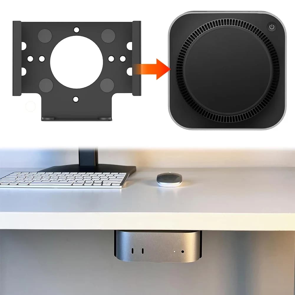 Under Desk Mount Monitor Mount Holder Under Desk Stand for Mac Mini M4/M4 Pro 2024 Accessories