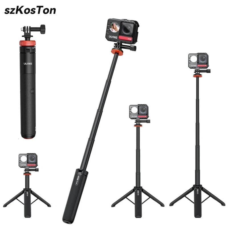 Bastone selfie telescopico Impugnatura lunga impermeabile per Insta 360 X5 X3 X4 GoPro 13 12 11 10 9 8 AKASO SJCAM DJI OSMO Action 3 4 5