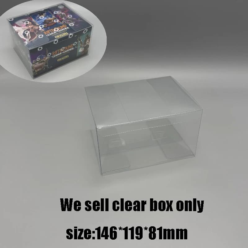 Per PTCG | Custodia Protettiva Trasparente - Scatola Antipolvere per Collezione Booster Box Avanzato Origins Versione USA da 24 Pacchetti