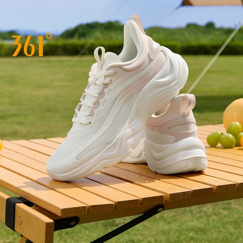 361 Degrees New Women Running RacingShock Absorbing Wear Casual All-Match Fashion Resistant Bottom Thick Women's sneaker 682412245