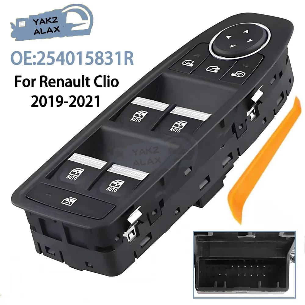 254015831R Interruttore di comando alzacristallo elettrico principale lato conducente sinistro per Renault Clio 5 Captur II 2019 2020 2021 25401-5831R
