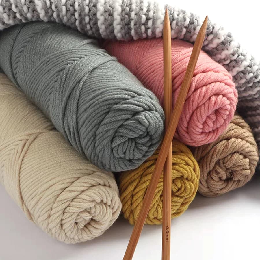 1Pc Amante di Cotone Lana 8 Fili di Lana Uncinetto Maglione Sciarpa Cappello Filo Coperta FAI DA TE Filo Medio Spesso Bastone Ago Filo 100g Filato