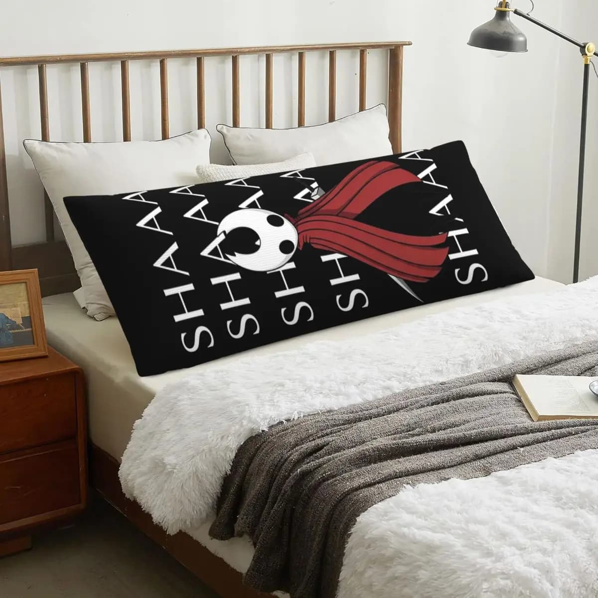 Hollow Knight Silksong Shaa Hornet Battle Cry Federa rettangolare Fodera per cuscino Decorazioni in poliestere Letto Comfort per la casa Cuscino di tiro