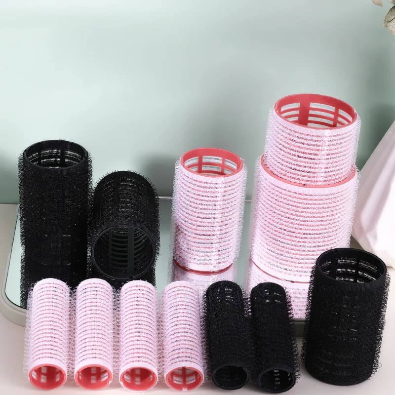 Set of hair rollers 6 pieces Heatless hairdresser with automatic handle Different sizes No heat styling tool for self-adhesive hair curler