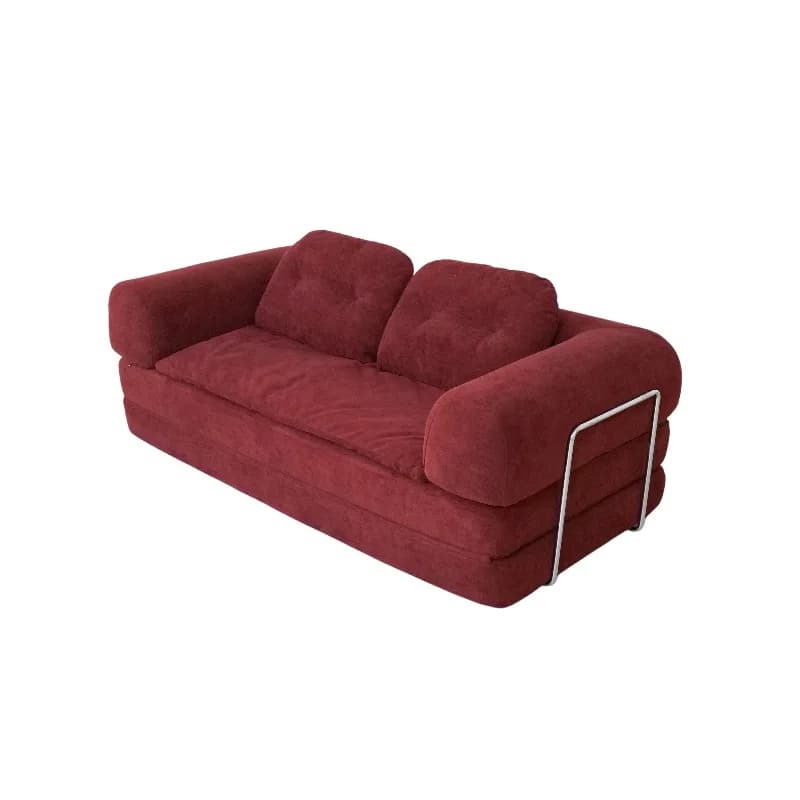 Modern American Style Fabric Folding Sofa Bed High Density Sponge Vacuum Compressed Removable Washable Cover for Living Room