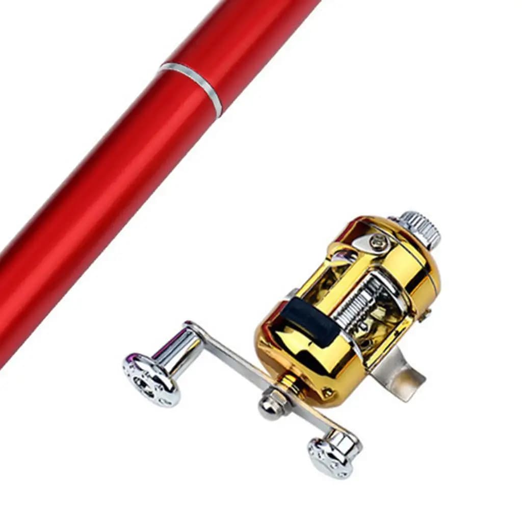 Canna da Pesca Telescopica Pieghevole Ultra Leggera, Set Mini Canna da Pesca Tascabile per Acqua Dolce e Viaggi