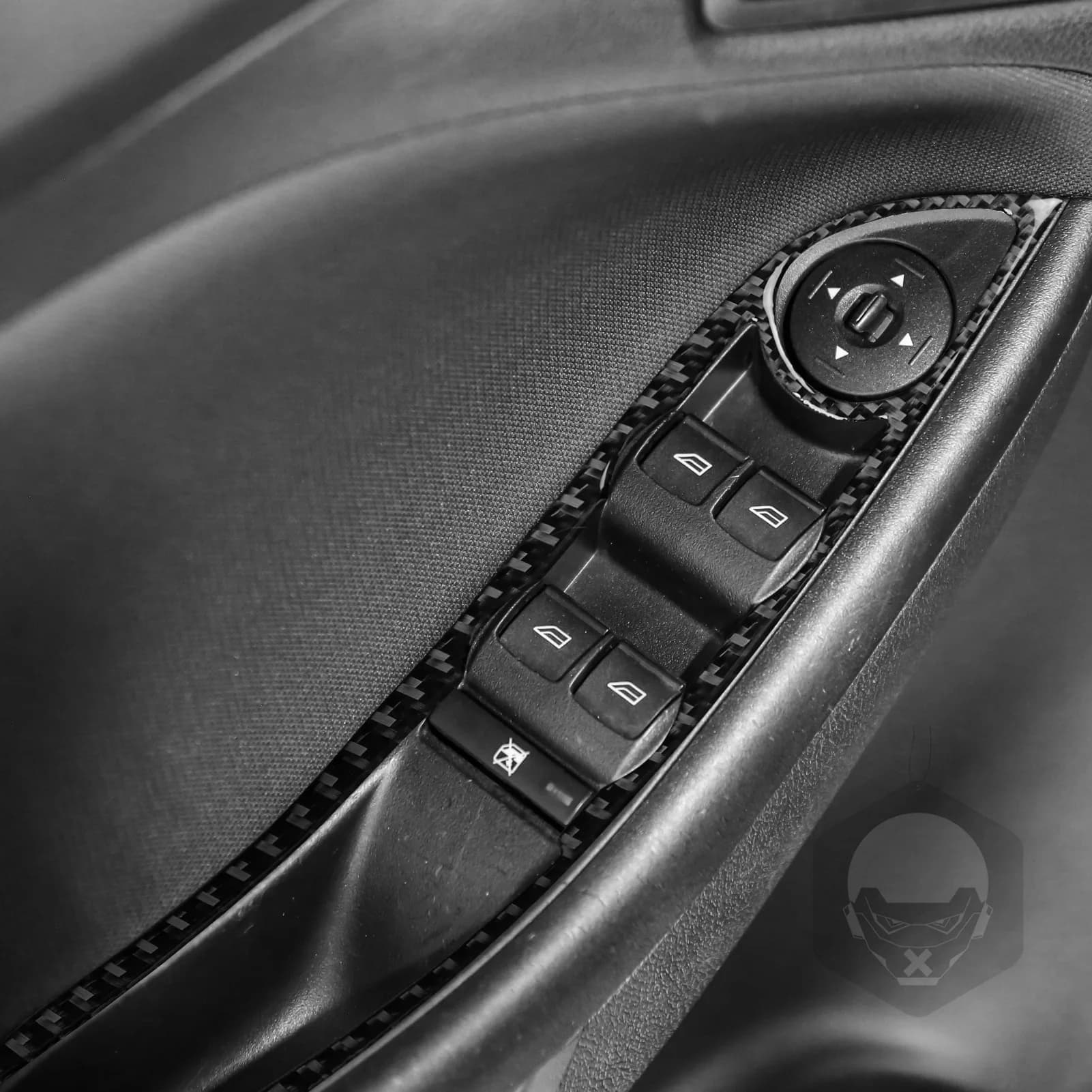 Pannello porta radio AC CD centrale per Ford Focus SE RS ST Ecoboost, adesivi in vera fibra di carbonio, accessori decorativi per interni auto
