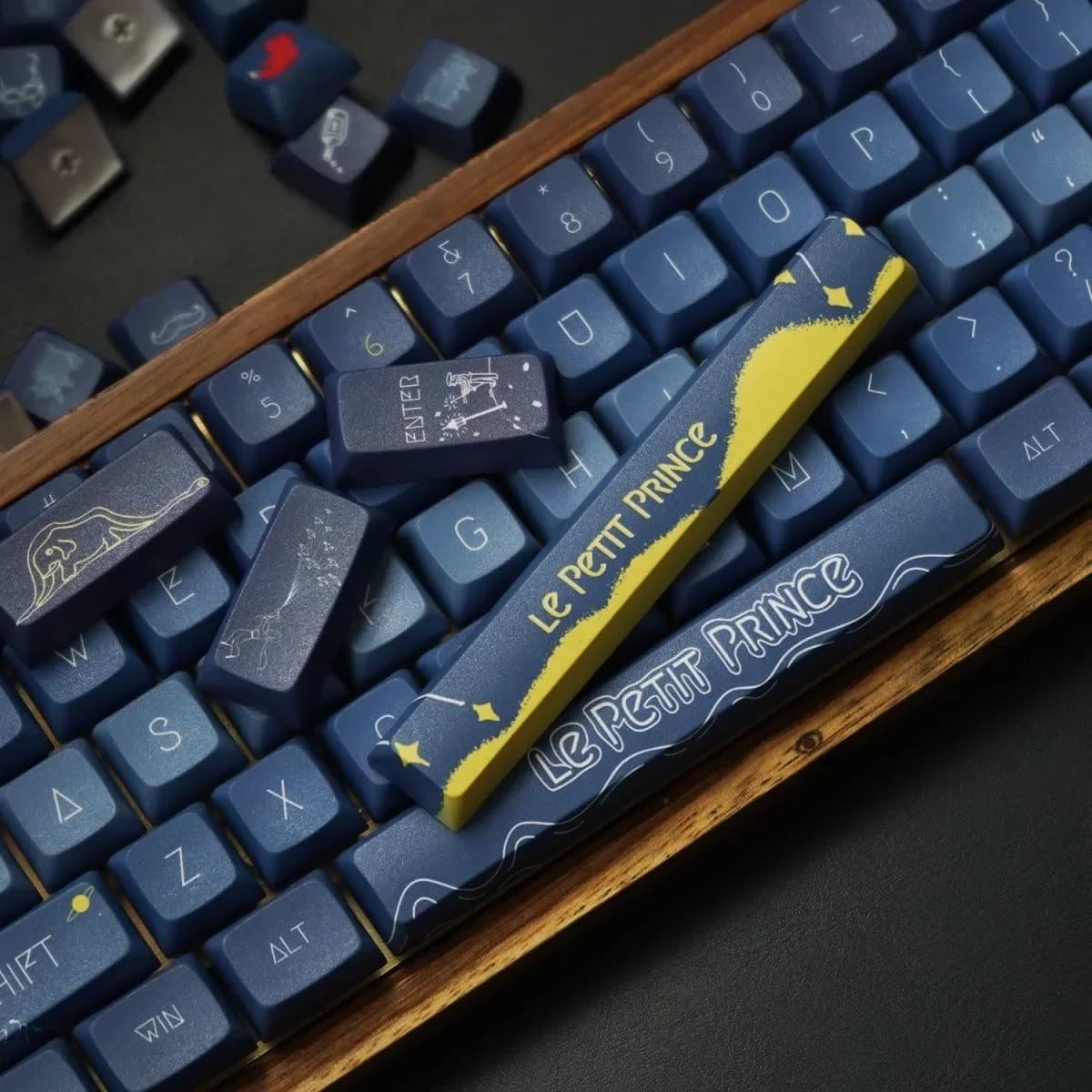 Keycap per tastiera meccanica 127 tasti profilo XDA sublimazione della tintura PBT Cute Anime Little Prince Keycaps MX Switch Xda Keycaps