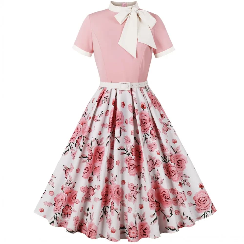 Women's Summer Casual Party Dress Pin Up 2024 Short Sleeved Short Sleeved Dress 60's 50's Vintage Rockabilly 60's 50's Swimwear