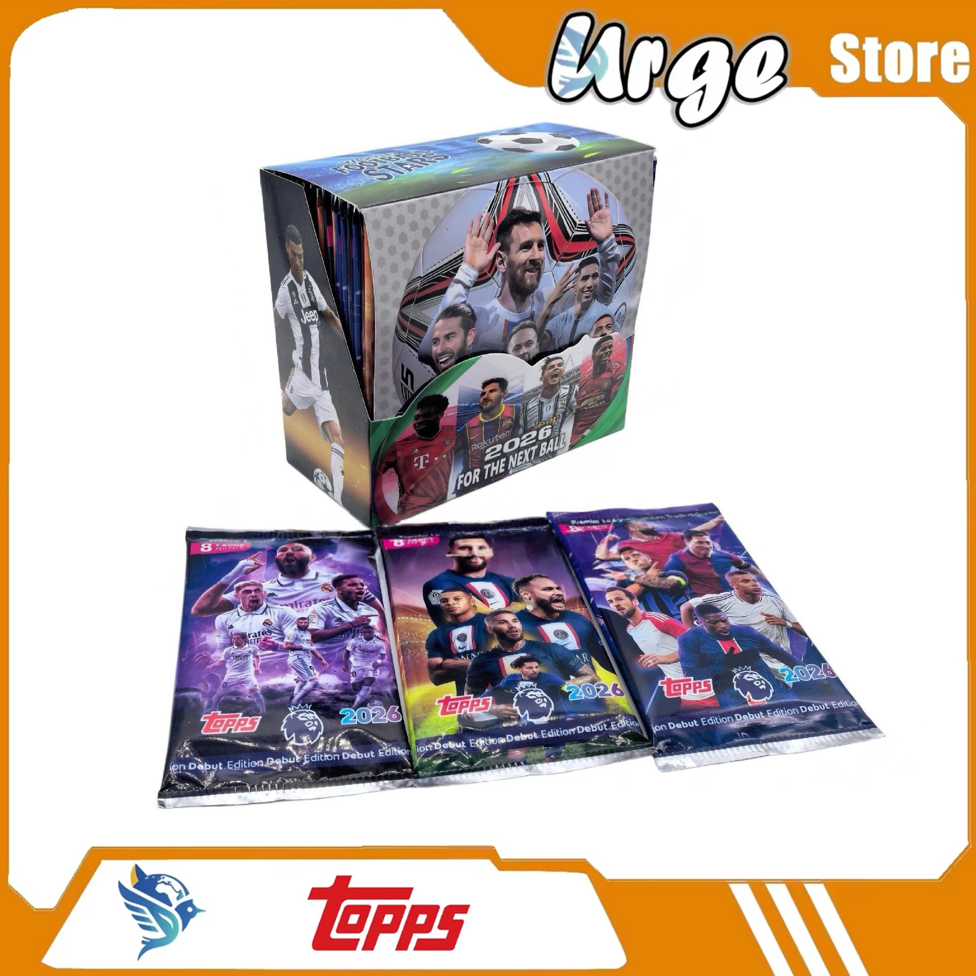 Topps FIFA World Cup 2026 Trading Cards Blind Box - Confezione Ufficiale di Carte Collezionabili di Stelle del Calcio - Regalo Giocattolo per Bambini per i Tifosi di Calcio
