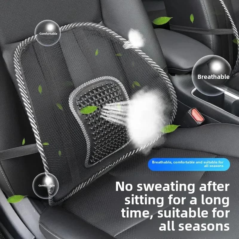 Nuovo cuscino di supporto lombare per auto traspirante sollievo dal calore massaggio estivo cuscino del sedile schienale in tessuto netto di supporto per la vita dell'ufficio