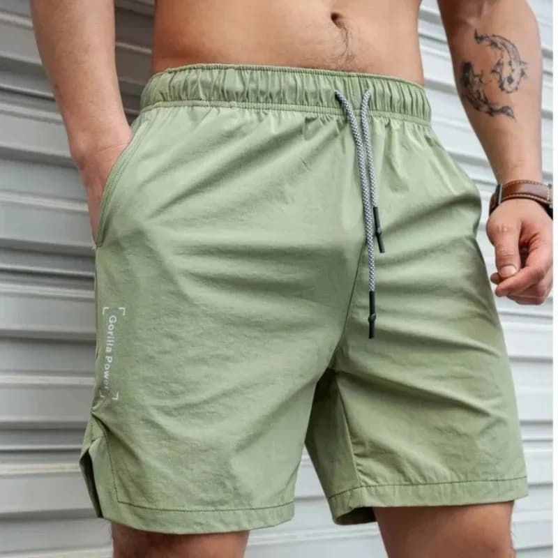 Pantaloncini estivi da uomo, leggeri, sottili, stampati, traspiranti, pantaloncini corti da fitness, pantaloncini casual da uomo, ad asciugatura rapida, con coulisse.
