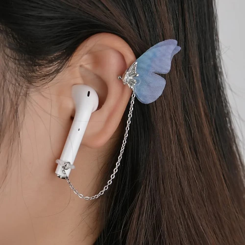 1 pair of bracelet earrings for Airpods Clip for ear support Clip Anti-loss Clip for butterfly ear in style Anti-lost Wireless ear hook