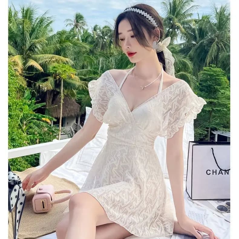 Costume da bagno da donna Nuovo bagno primaverile caldo Ragazza leggermente grassa conservatrice e siamesi di fascia alta con grandi dimensioni sexy e sottile