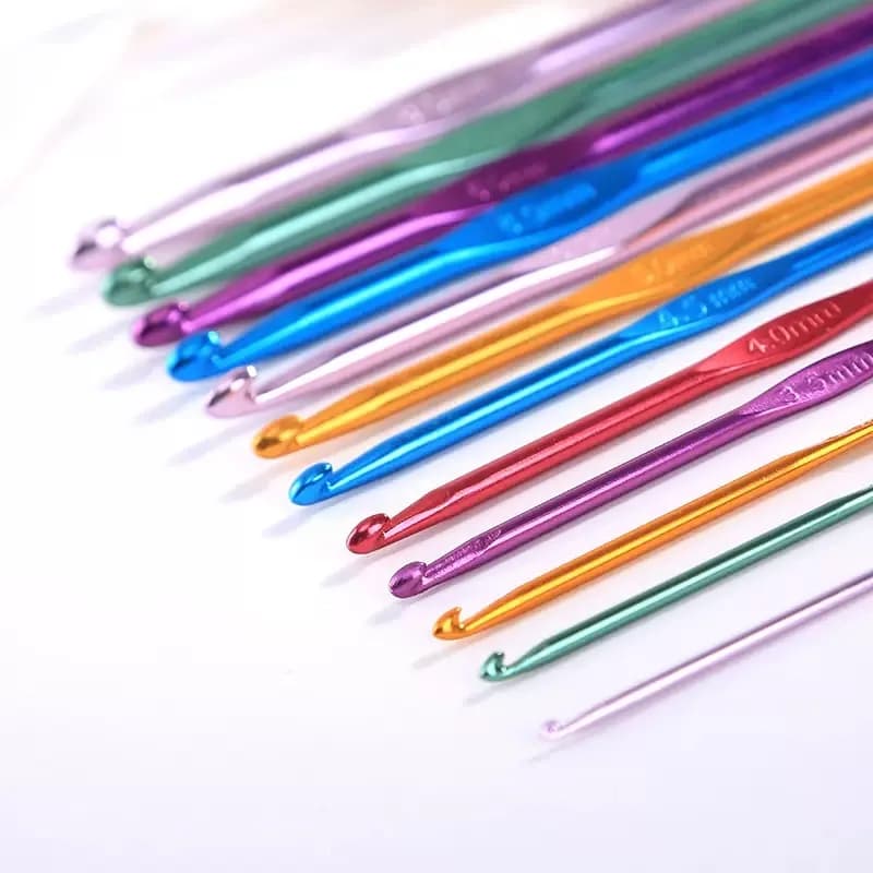 2-4.5mm/set allumina colorata a testa singola uncinetto strumento di tessitura fai da te uncinetto set uncinetto ago maglione ago gancio filato