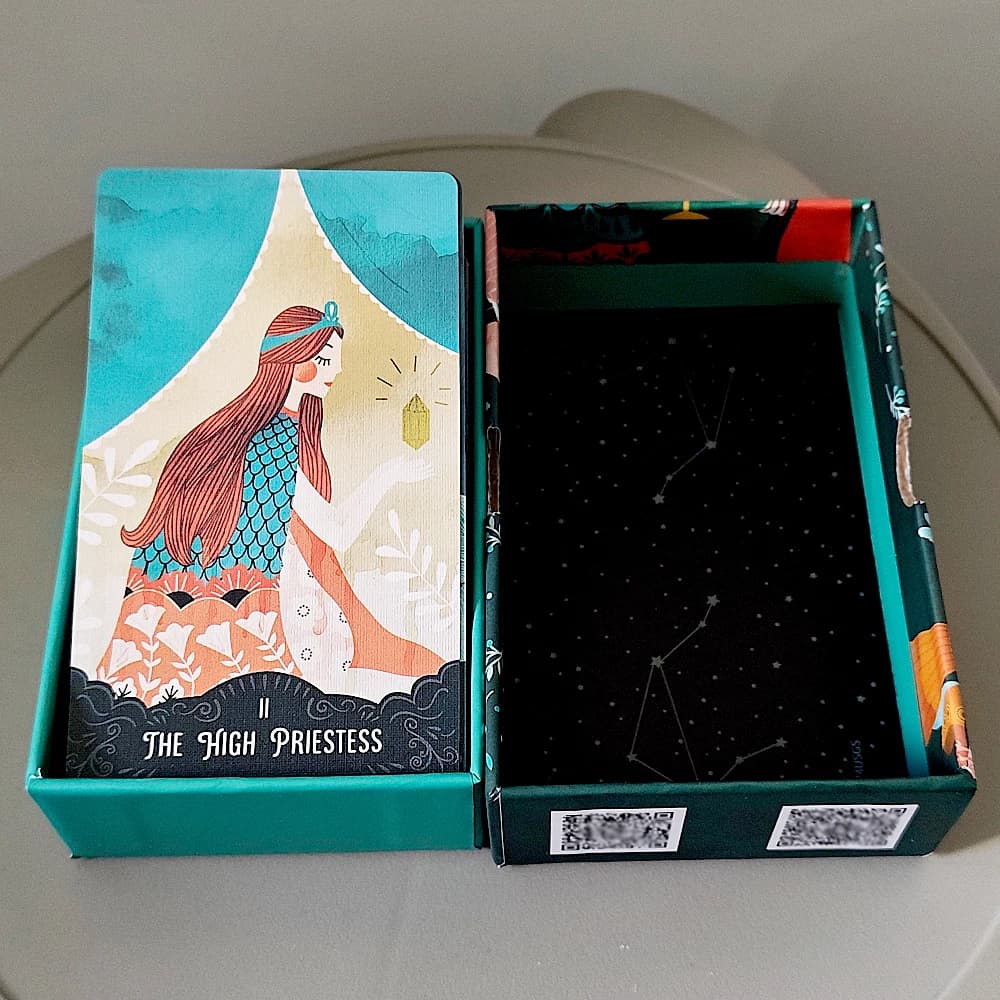 Star Maiden Tarot Deck 78-Card Deck Aesthetic Celestial Divine Tarot Cards in Two-piece Rigid Box Double-embossed