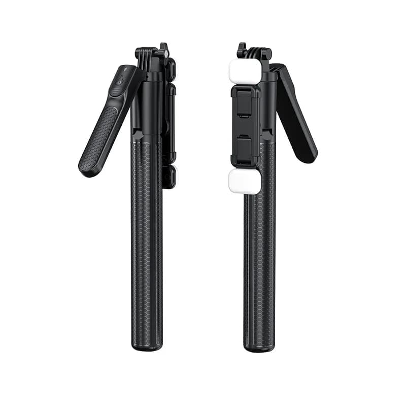 Bastone selfie telescopico portatile da 1,7 m Rotazione a 360 gradi Maniglia anti-vibrazione Anello luce di riempimento universale per iPhone Samsung Viaggi all'aperto