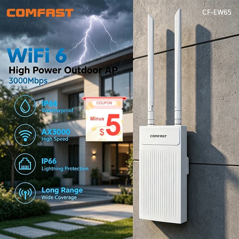 Comfast 300Mbps-1200Mbps ripetitore Wifi Wireless esterno 2.4 e 5.8Ghz ad alta potenza impermeabile Street Extender Wifi Router Antenna AP