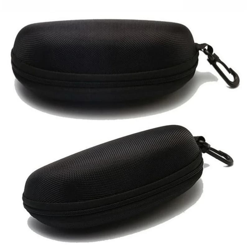Portable Zipper Hard Shell Sunglasses Case Glasses Box with Plastic Hook Travel Glasses Case Sunglasses Case Car Home Use