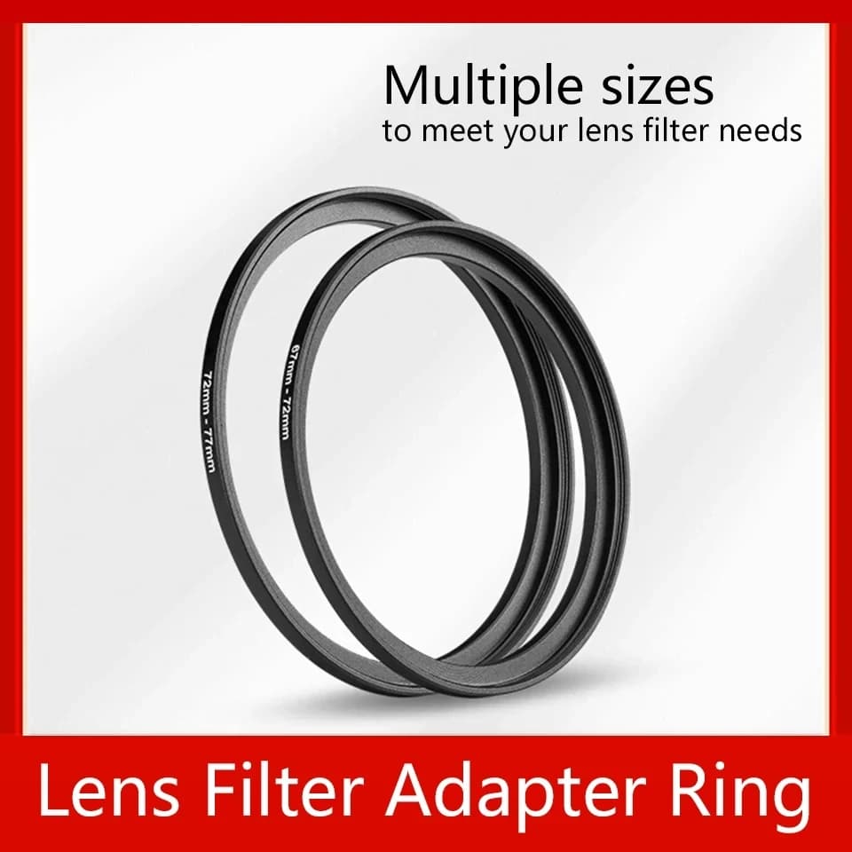 Camera Filter Adapter Ring Lens Converter Step Up Ring 37-49mm 49-52mm 52-55mm 55-58mm 58-62mm 62-67mm 67-72mm 72-77mm 77-82mm