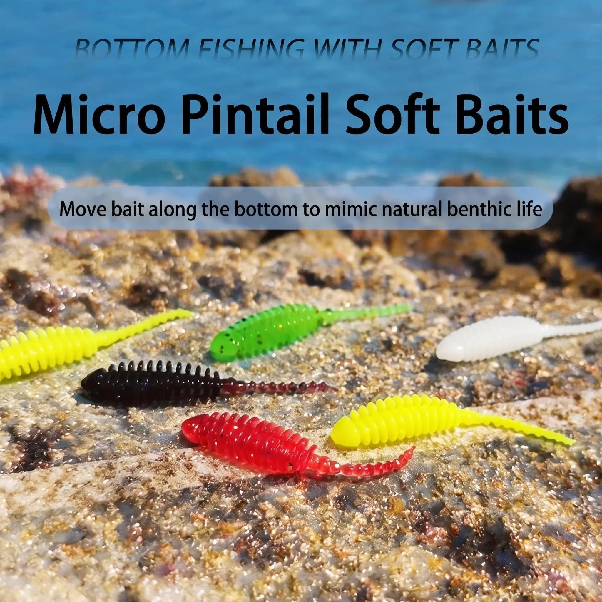 New 3.5cm Wobblers mini Ocean Rock Fishing Soft Lures Rubber Soft Baits Soft Worm Artificial Baits Bass Silicone Fish