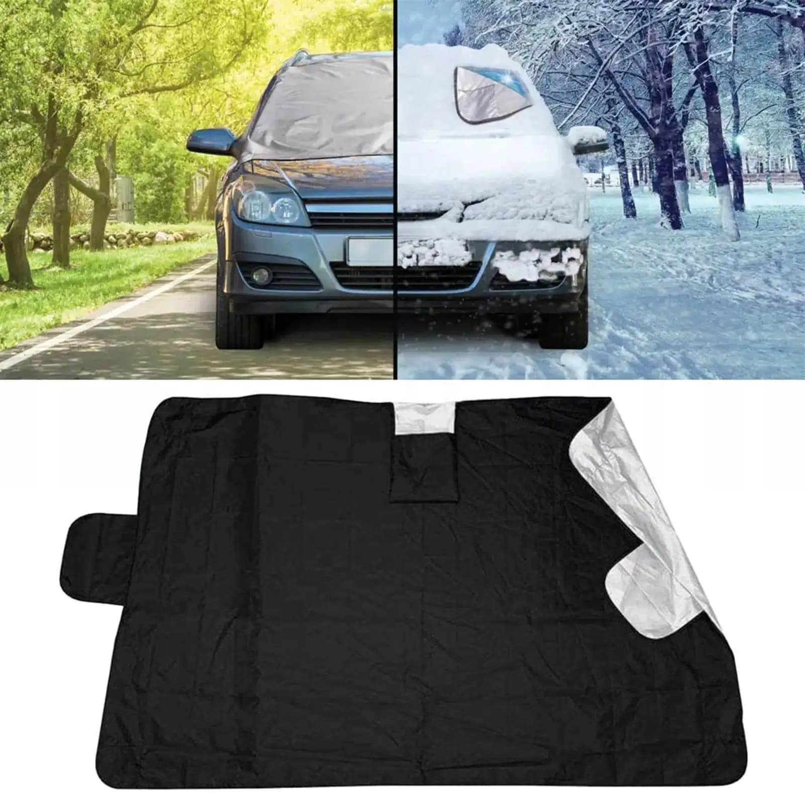 Protective Cover for Auto Windscreen, Sunscreen and Snow Cover, Solar Screen for Front Windscreen