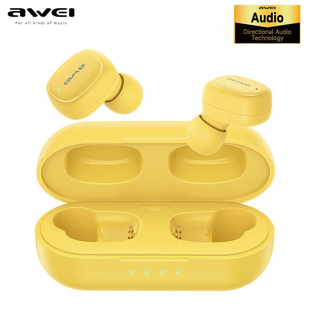 AWEI T13 Pro Wireless Bluetooth V5.1 Headset Bass In-Ear TWS Headphones With HD Microphone HiFi Stereo Gaming Headset Driver 8mm