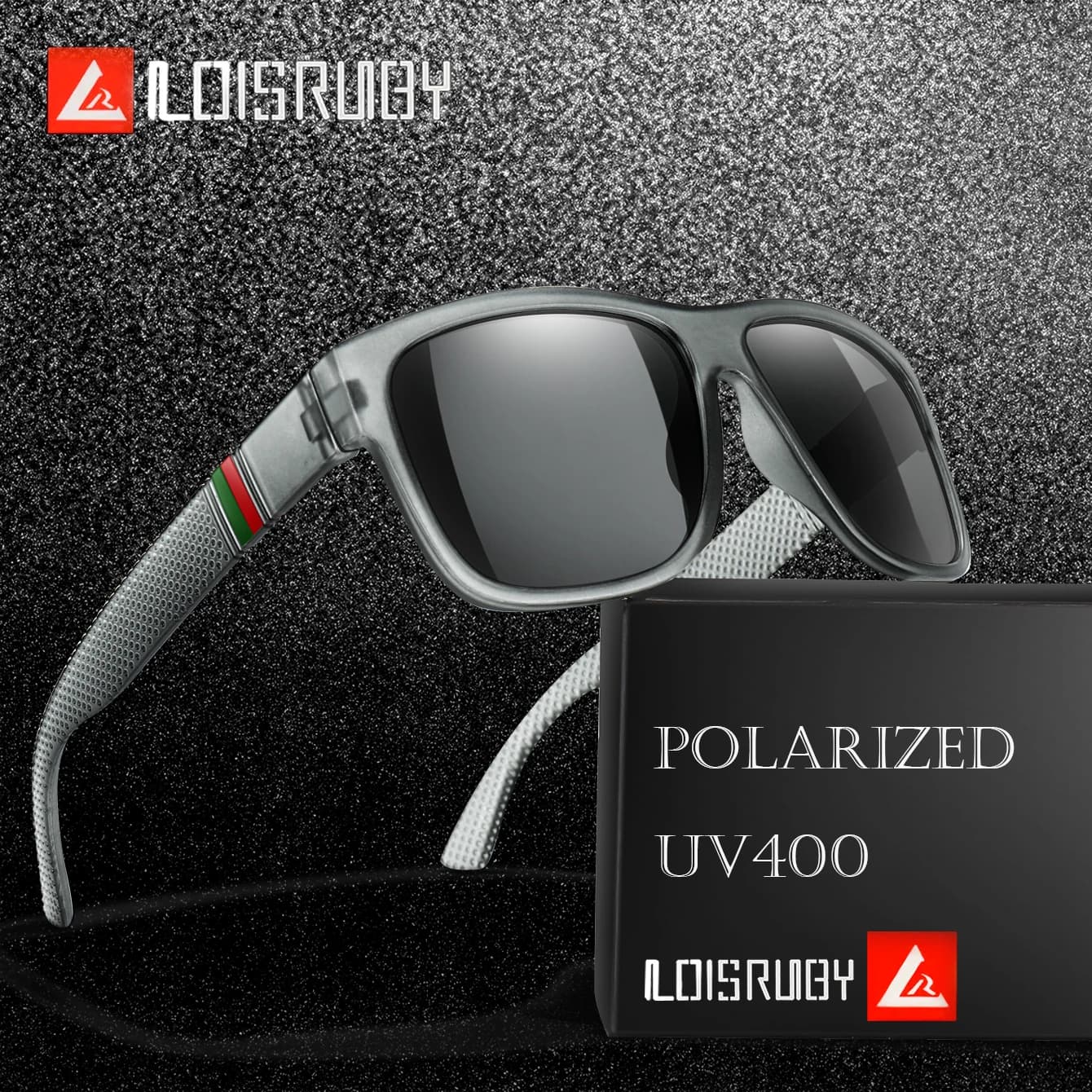 Classic Men's Square Polarized Fishing Sunglasses Branded Men's Guide Glasses for Running Cycling Vintage Running Glasses With Large Frame UV400