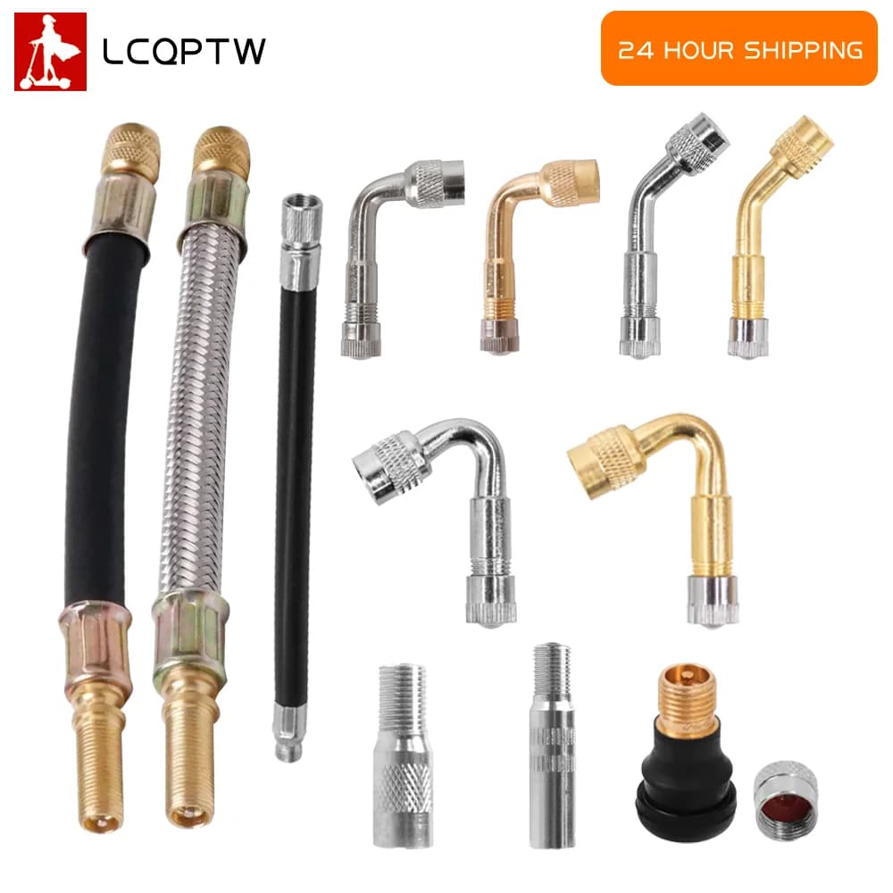 Per scooter elettrico Xiaomi M365 PRO 1S 45 ° 90 ° 135 ° Parte di riparazione dei pneumatici del tubo flessibile con ugello esteso della pompa dell'aria dell'adattatore della valvola di grado
