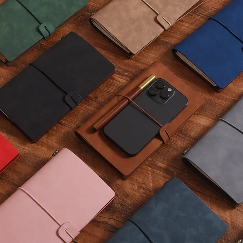 A6 Vintage Notebook PU Leather Blank Kraft Diary Note Book Journal Sketchbook Stationery School Office Supplies
