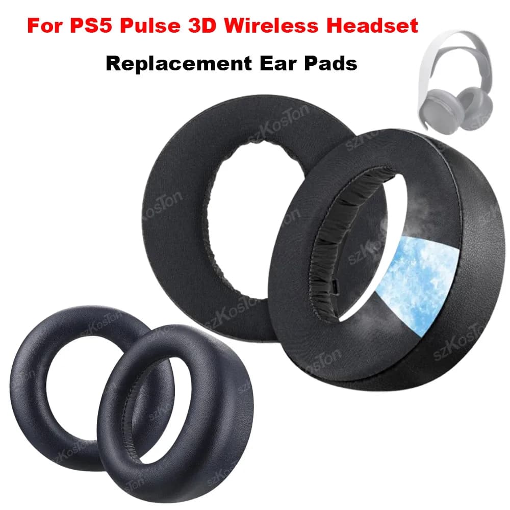 PS5 Pulse 3D Wireless Headphone Replacement Headsets Foam Earring Bearings with Sound Insulation Soft Skin/gel Refreshing