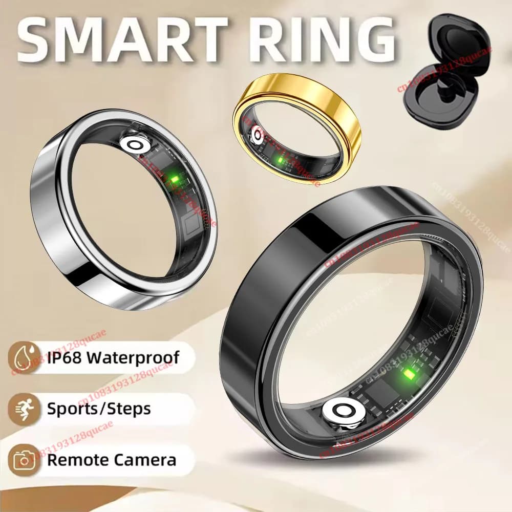 Nuovo Anello Smart 2026 con Monitoraggio Frequenza Cardiaca, Pressione Sanguigna, Sonno e Movimento, Impermeabile IP68, per Uomini e Donne, Regalo per le Feste