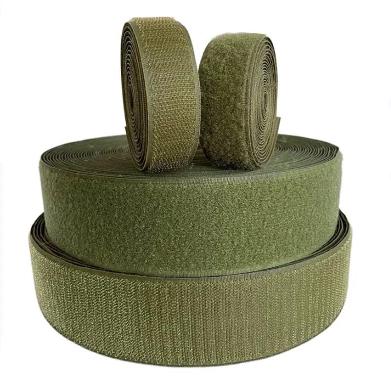 5 m/25 m di Lunghezza Verde Army Gancio Anello di Fissaggio Nastro Cinghia Magica per Borsa di Stoffa Shose Patch Adesivi Accessori Per Cucire FAI DA TE 2-5 cm W
