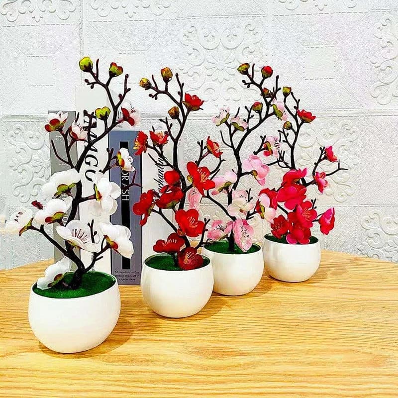 2025 CALDO Festa della mamma Nuove piante artificiali Bonsai Piccolo albero Simulazione Piante in vaso Fiori finti Tavolo Ornamenti in vaso Casa