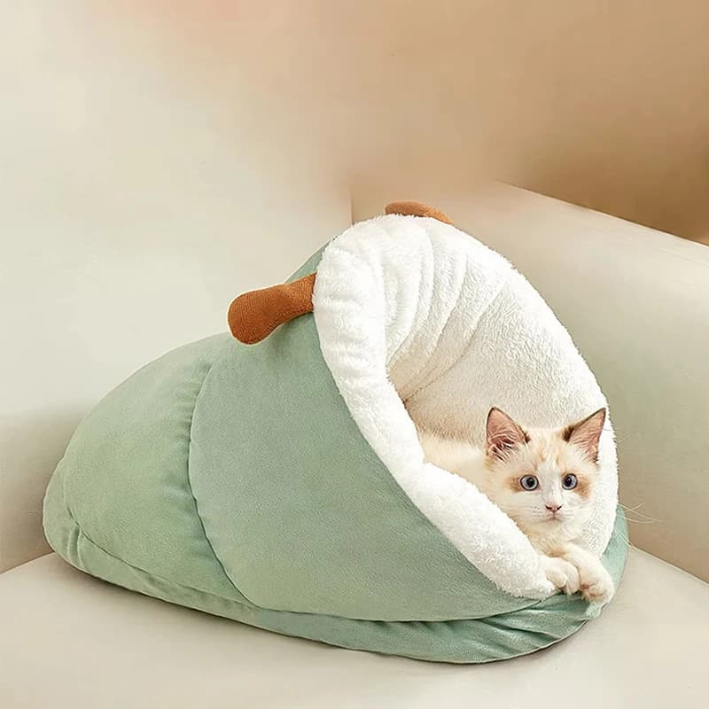 Cuccia pieghevole e lavabile per animali domestici, a forma di cuore, comoda borsa a forma di pantofole, adatta per cani e gatti, morbida in peluche, per interni, per l'inverno.
