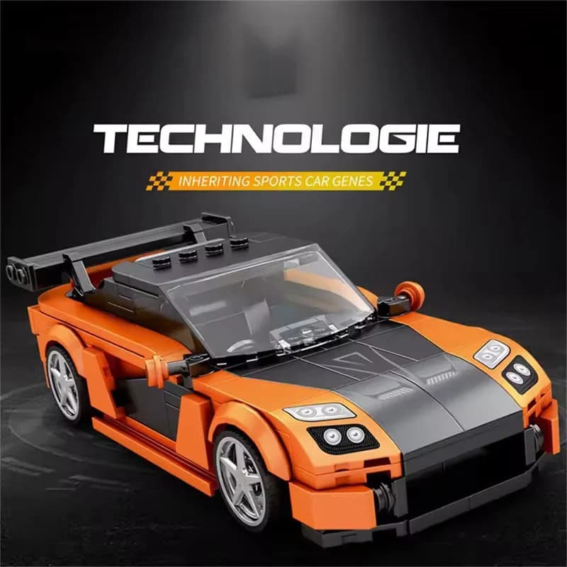 367PCS Modello di veicolo RX7 Building Blocks Set City Racing Car Mattoni Display da tavolo Assemblaggio per adulti Regalo di Natale di Halloween