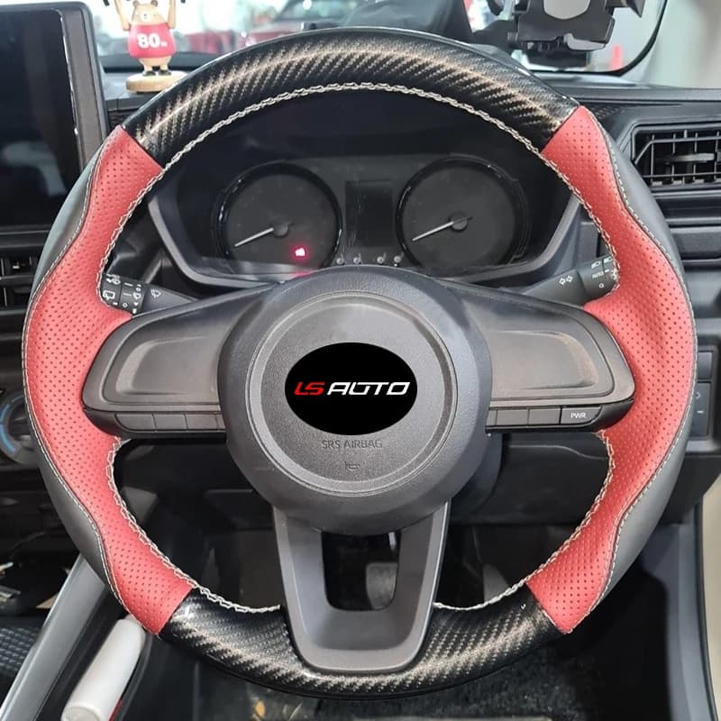 LS AUTO Genuine Nappa hand sewn wheel cover for Toyota Raize M900A/910A 2020-2023 year Funda Volante