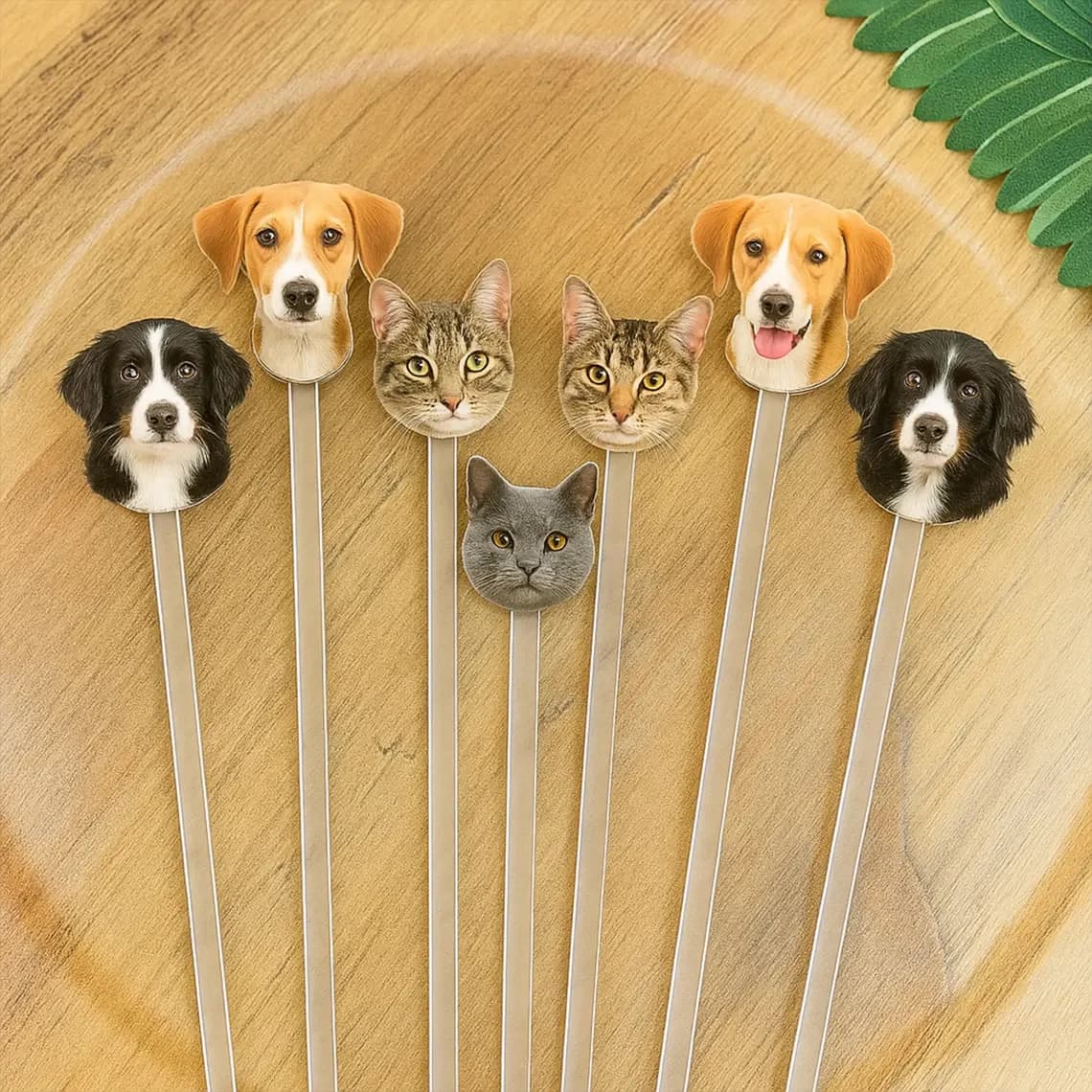 30/50 Pet photo Drink Stir Wedding Gift Table Decoration Personalized Cocktail Stirrers Acrylic Party Drink Stirs Party souvenir