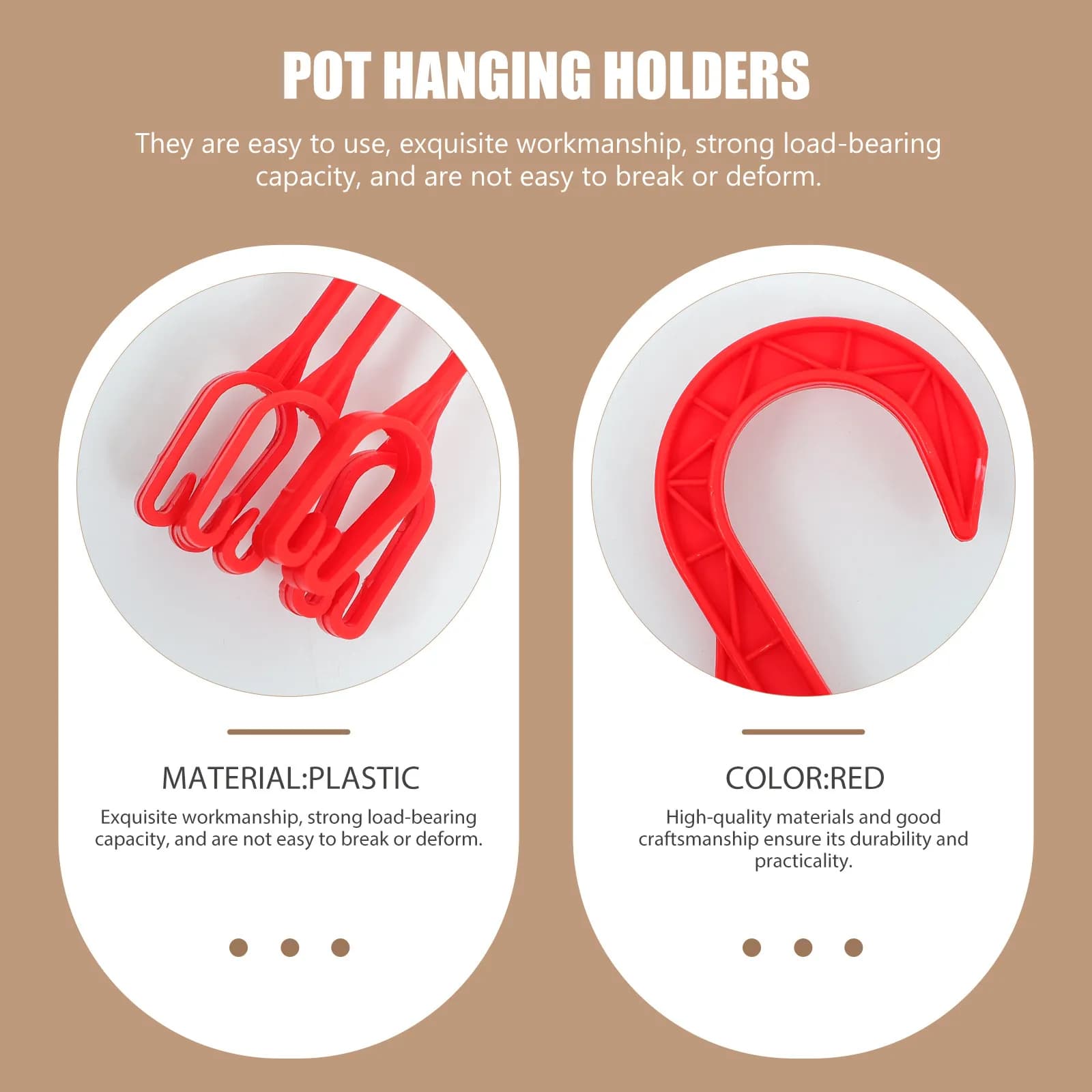 5Pcs Flowerpot Hooks Easy Install Compact Design Hanging Hook for Plant Pot Garden Accessory Home Office Space Saver