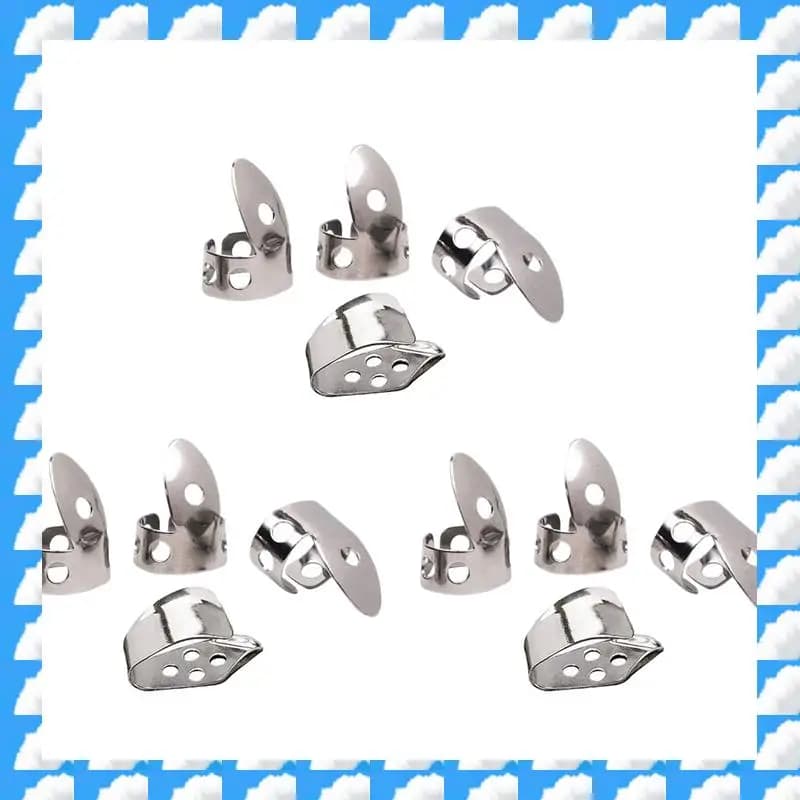 Palhette per chitarra con dito per pollice in metallo da 12 pezzi Plettri per chitarra in acciaio inossidabile per chitarra acustica Banjo Ukulele