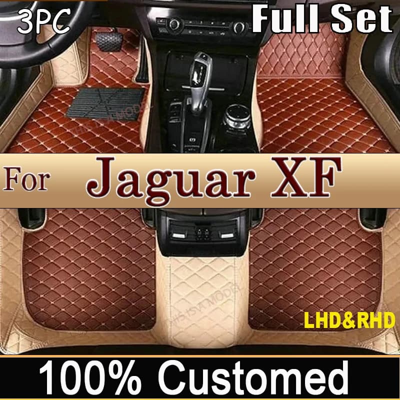 Tappetini per Auto per Jaguar XF X260 2016 ~ 2022 tappeti per tappeti tappetino in pelle resistente cuscinetti Anti sporco parti interne per Auto accessori per Auto