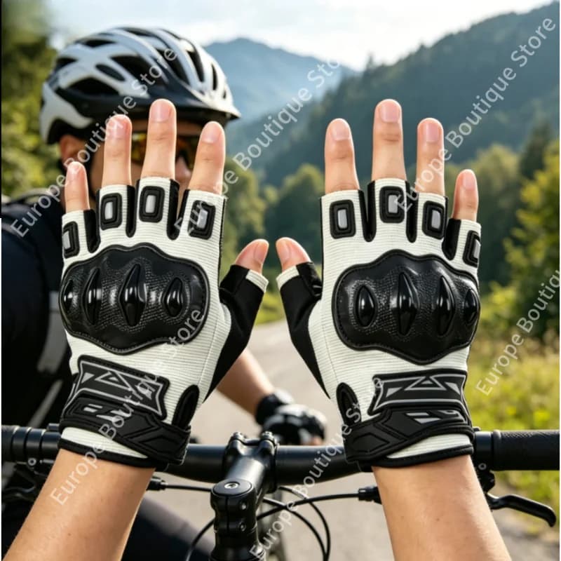 2026 Mobaidao Men Women Summer Breathable Half Finger Motorcycle Gloves Anti Fall Shock Absorption Protective Riding Equipment