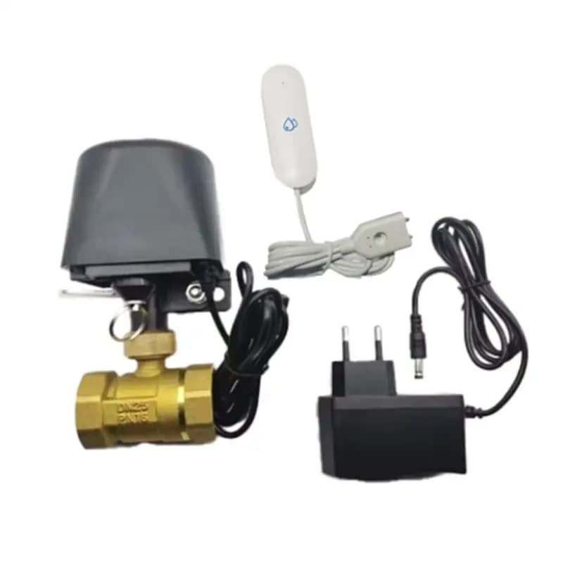 ABGI-Tuya Smart Water Vavle Wifi Water Stop Reservoir Valve Water Loss Sensor for Alexa Google Home EU Plug