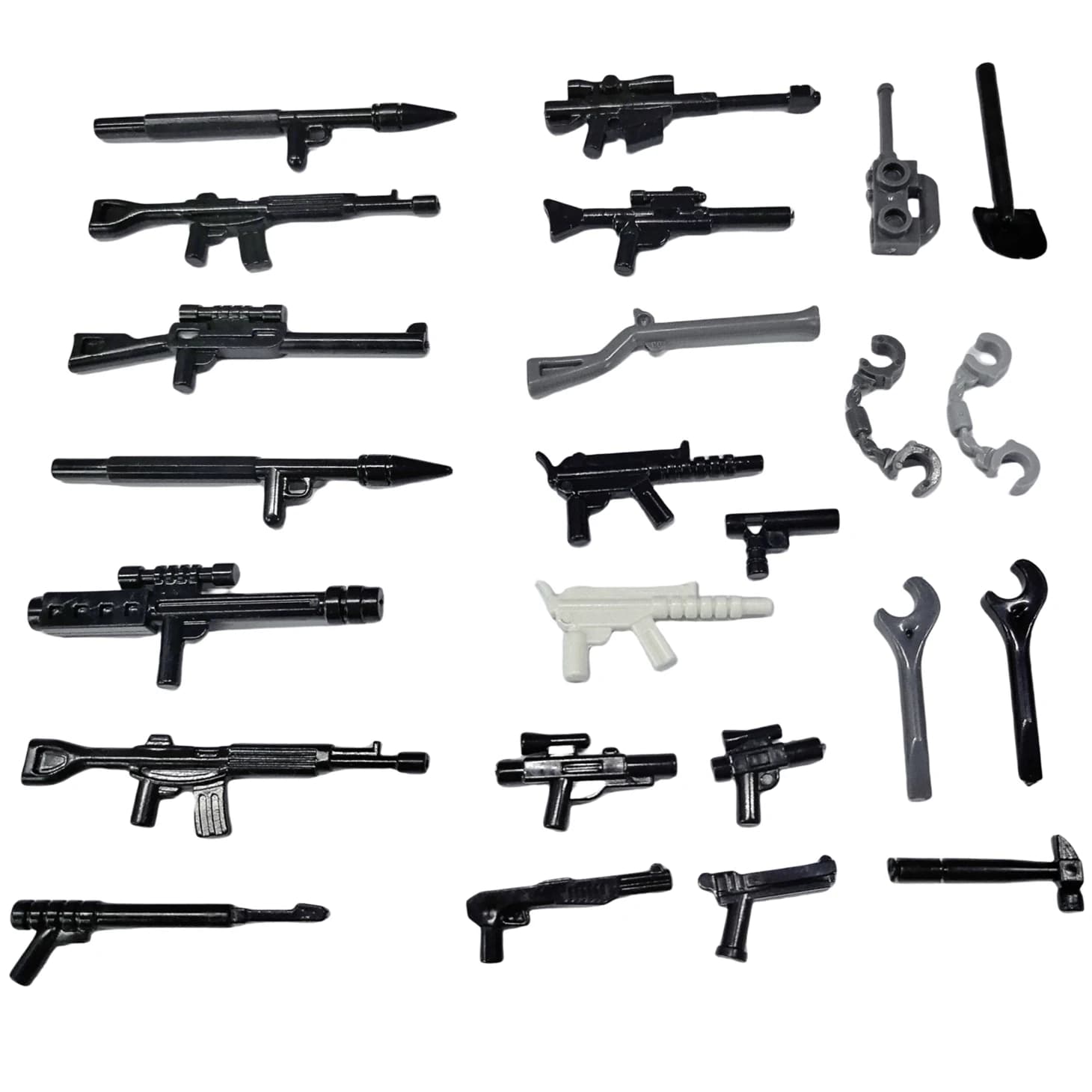 Militare WW2 armi pistole soldato MOC 57899 58247 SWAT City Playmobil Mini Action Figures parti dell'esercito blocchi di costruzione giocattoli di mattoni