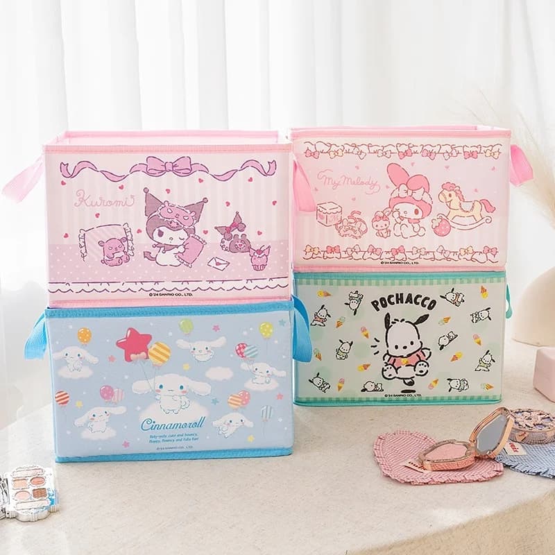 Genuine Sanrio Characters Multifunctional Book Doll Snack Storage Box Large Capacity Underwear Socks Home Storage Organization