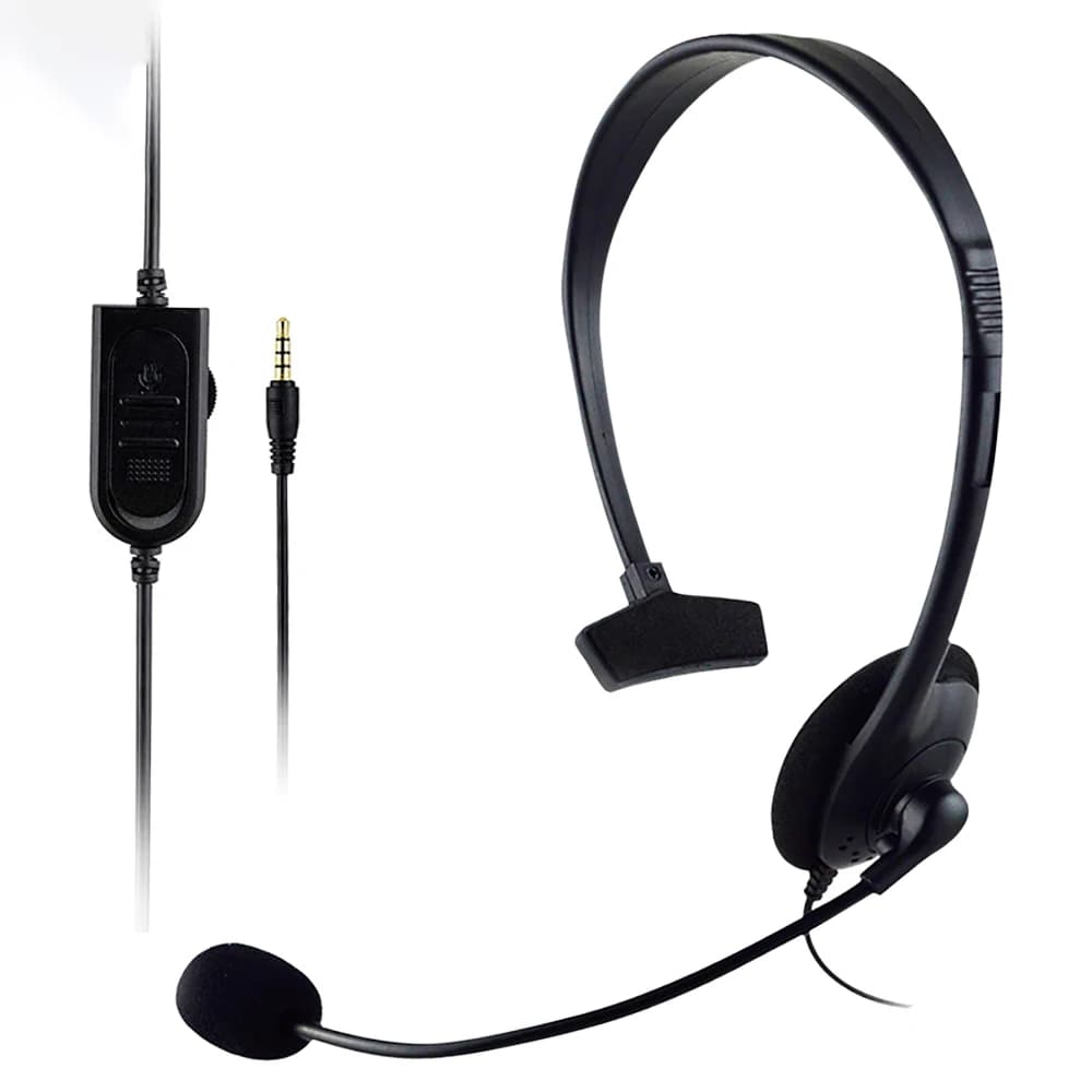 Universal call center headphones 3.5 mm wired single-sided corporate gaming headphones with microphones