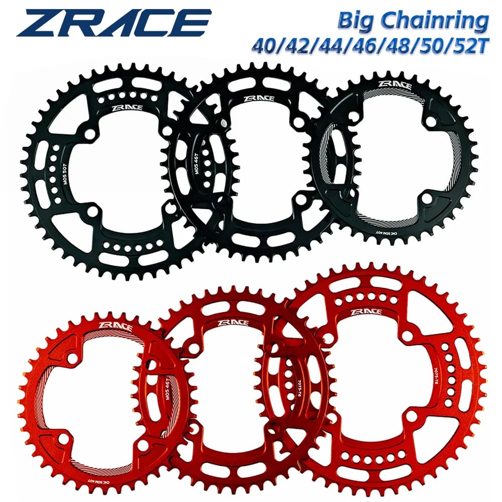 ZRACE BCD104 Pioli dentali a larghezza stretta Ruote dentate per MTB/strada/bici pieghevoli/bici da viaggio 40T/42T/44T/46T/48T/50T/52T AL7075