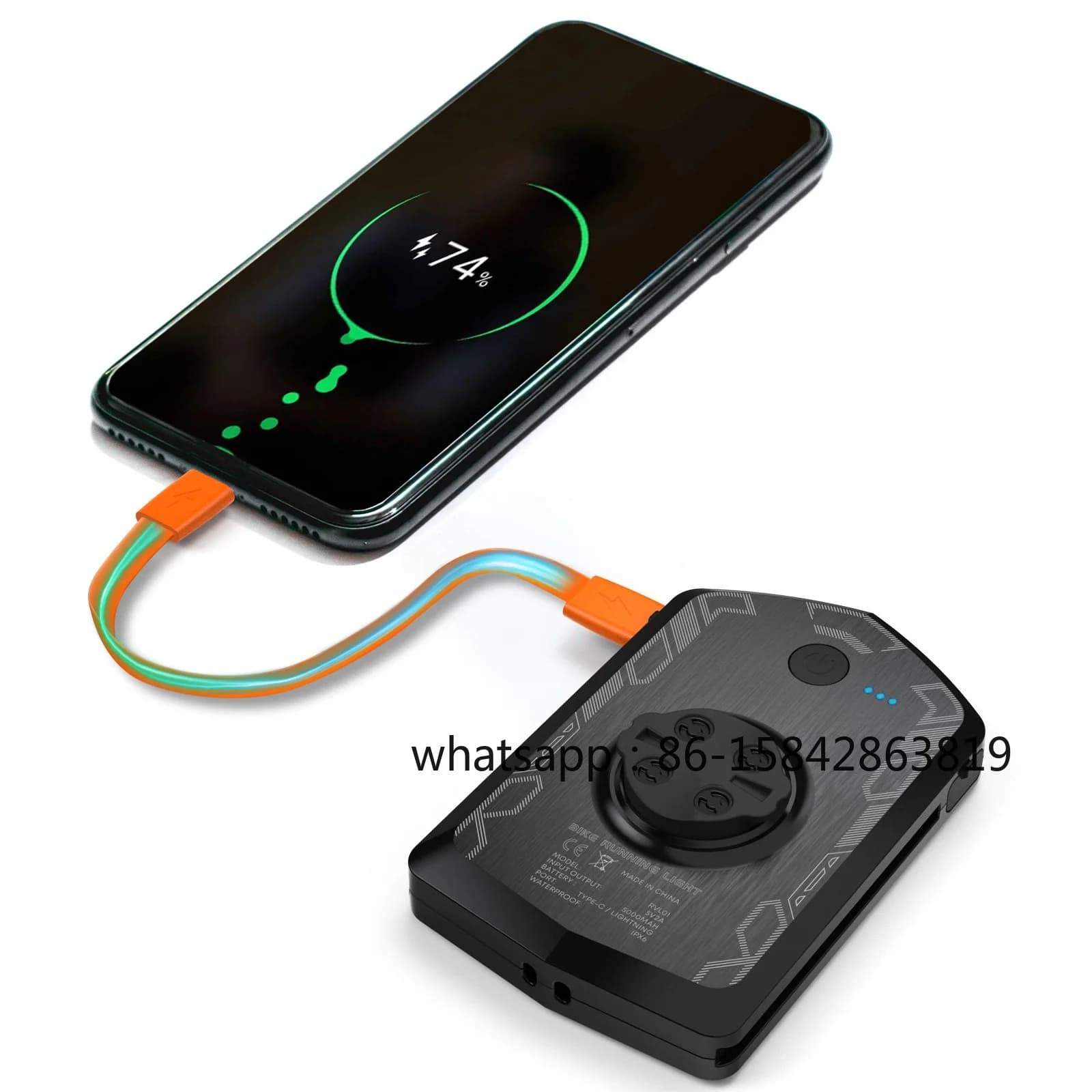 Bicycle Night Riding Light RVL01 Code Watch Integrated Bracket Daytime Warning Light Road Bike Flash